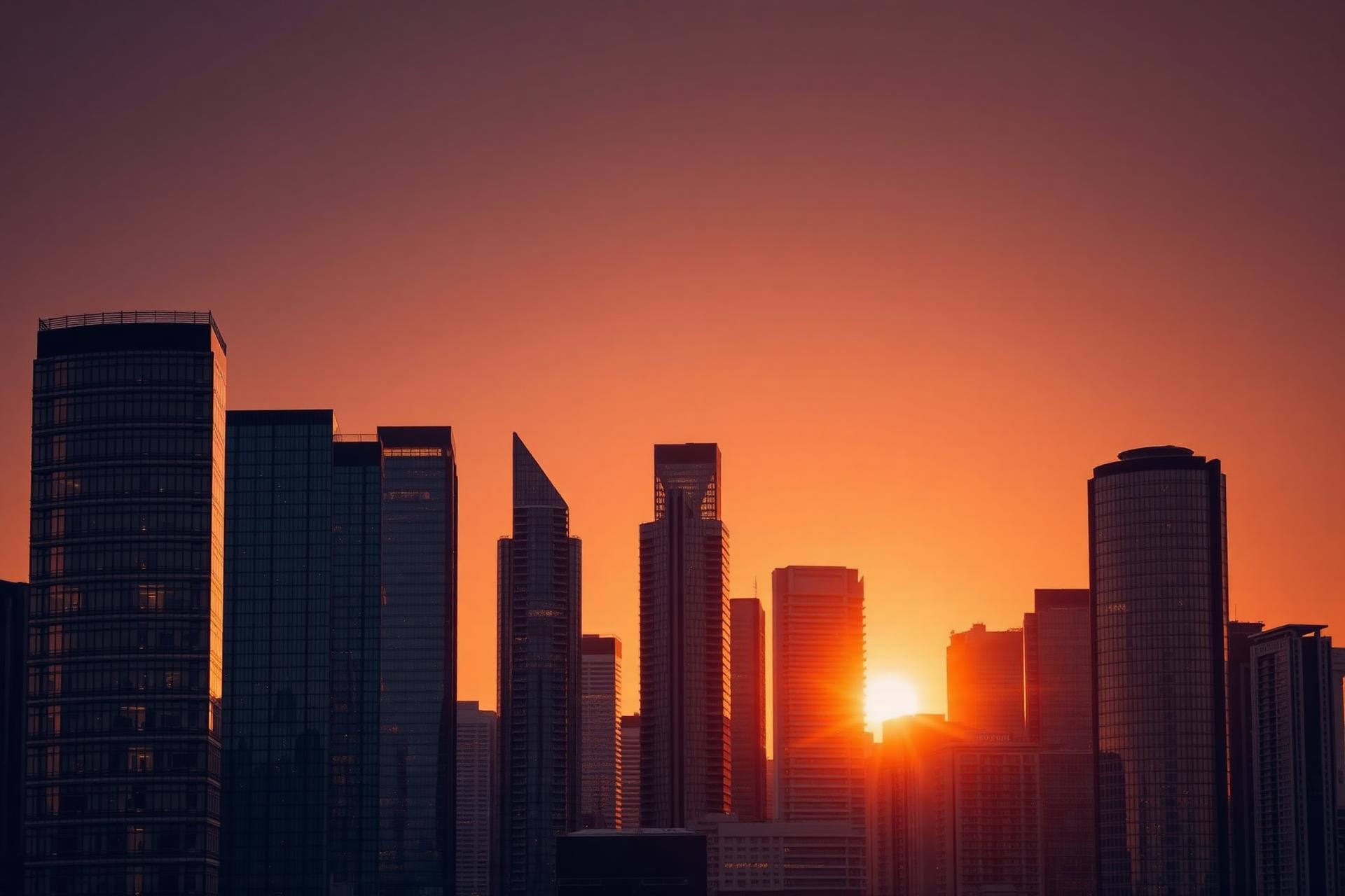 Premium skyline at golden hour